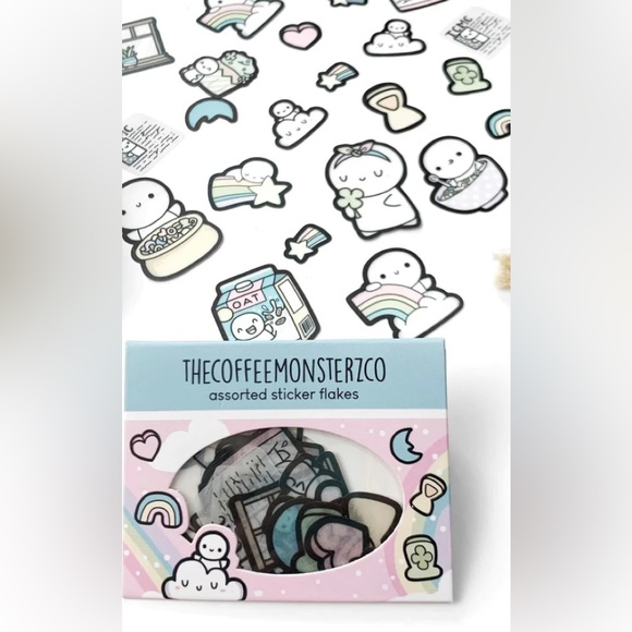 🆕 TheCoffeeMonsterzCo Lucky Charms Sticker Flakes - Picture 1 of 2